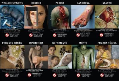 Graphic health warning labels on cigarette packets