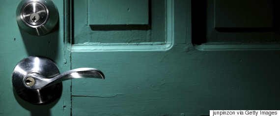 door knob in dark