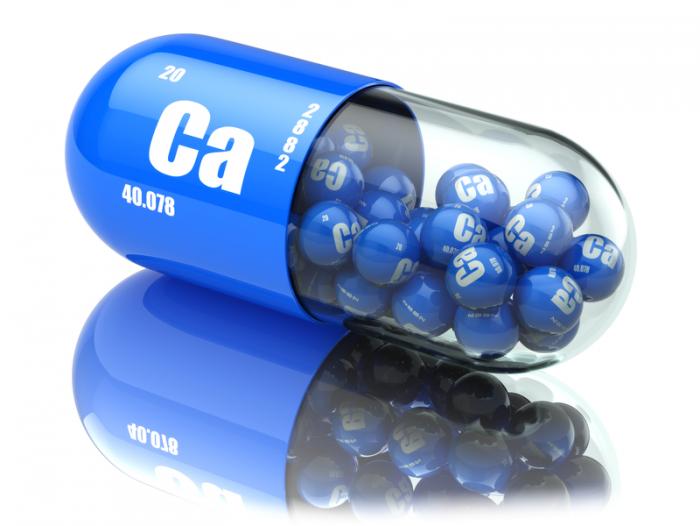 [calcium supplement on table]