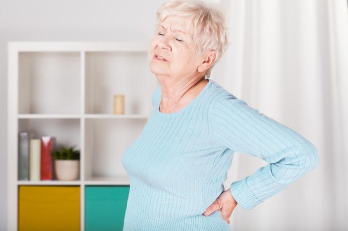 Lady with back pain