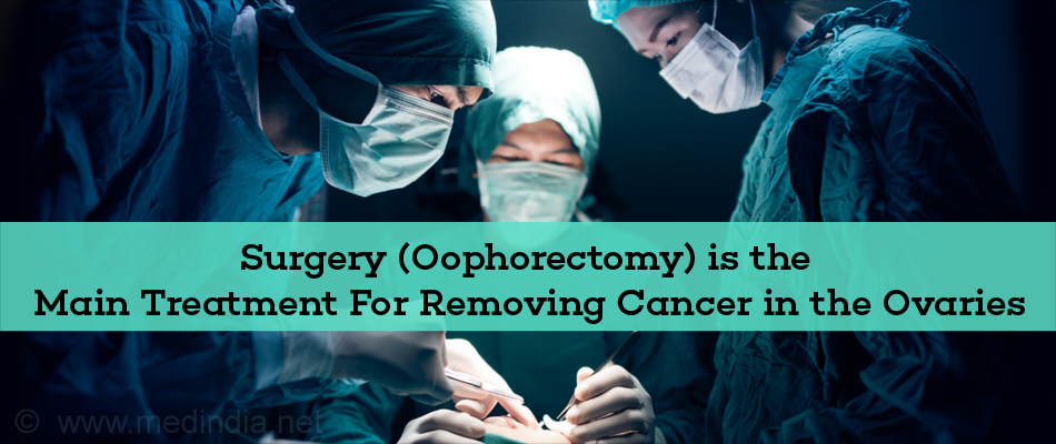 Surgery (Oophorectomy) is the Main Treatment For Removing Cancer in the Ovaries